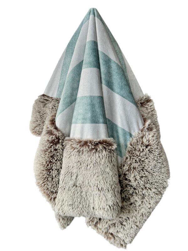 Coastal Blue Striped- Minky Biggee