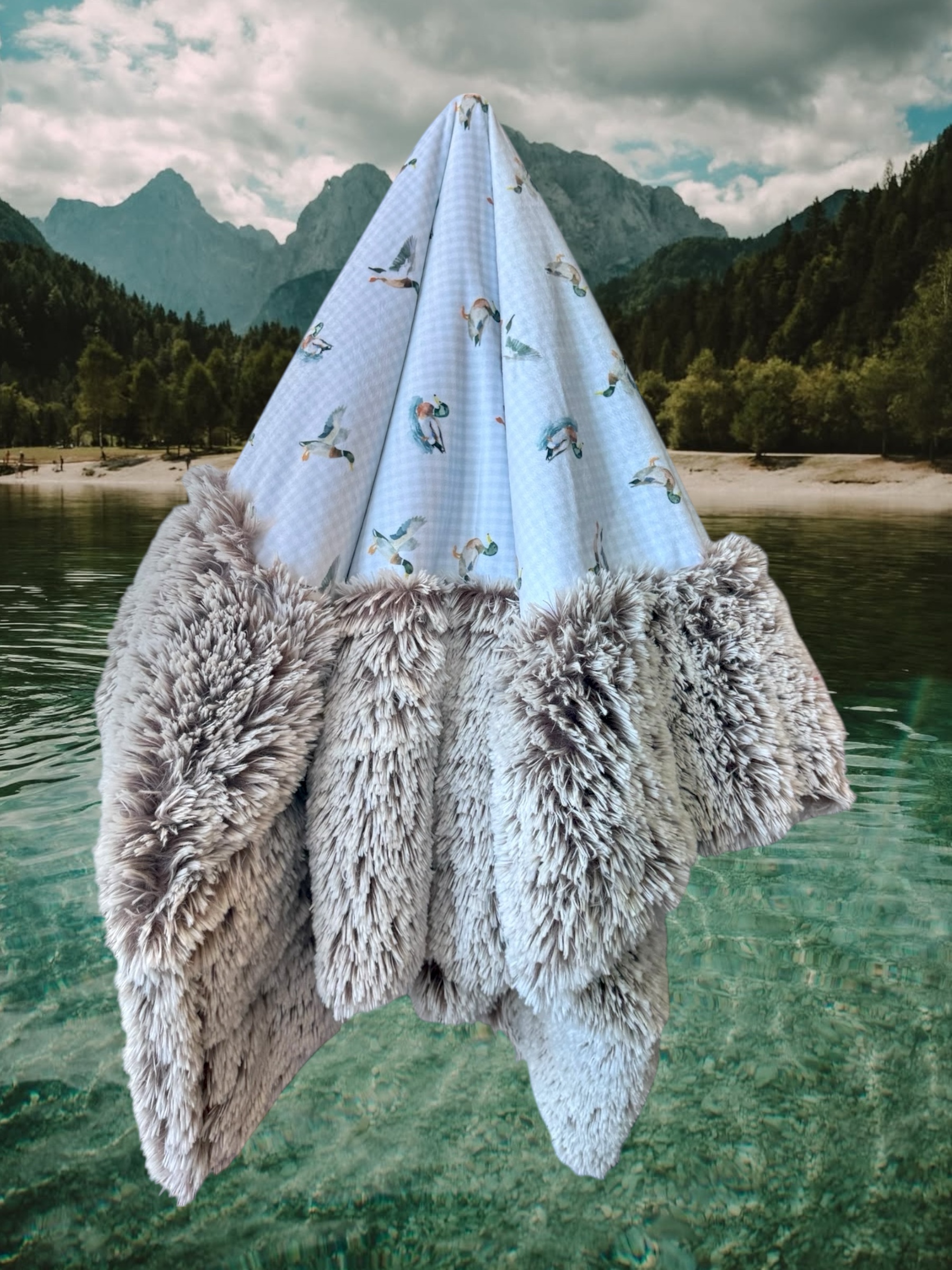 Mallard Gingham-Minky Biggee