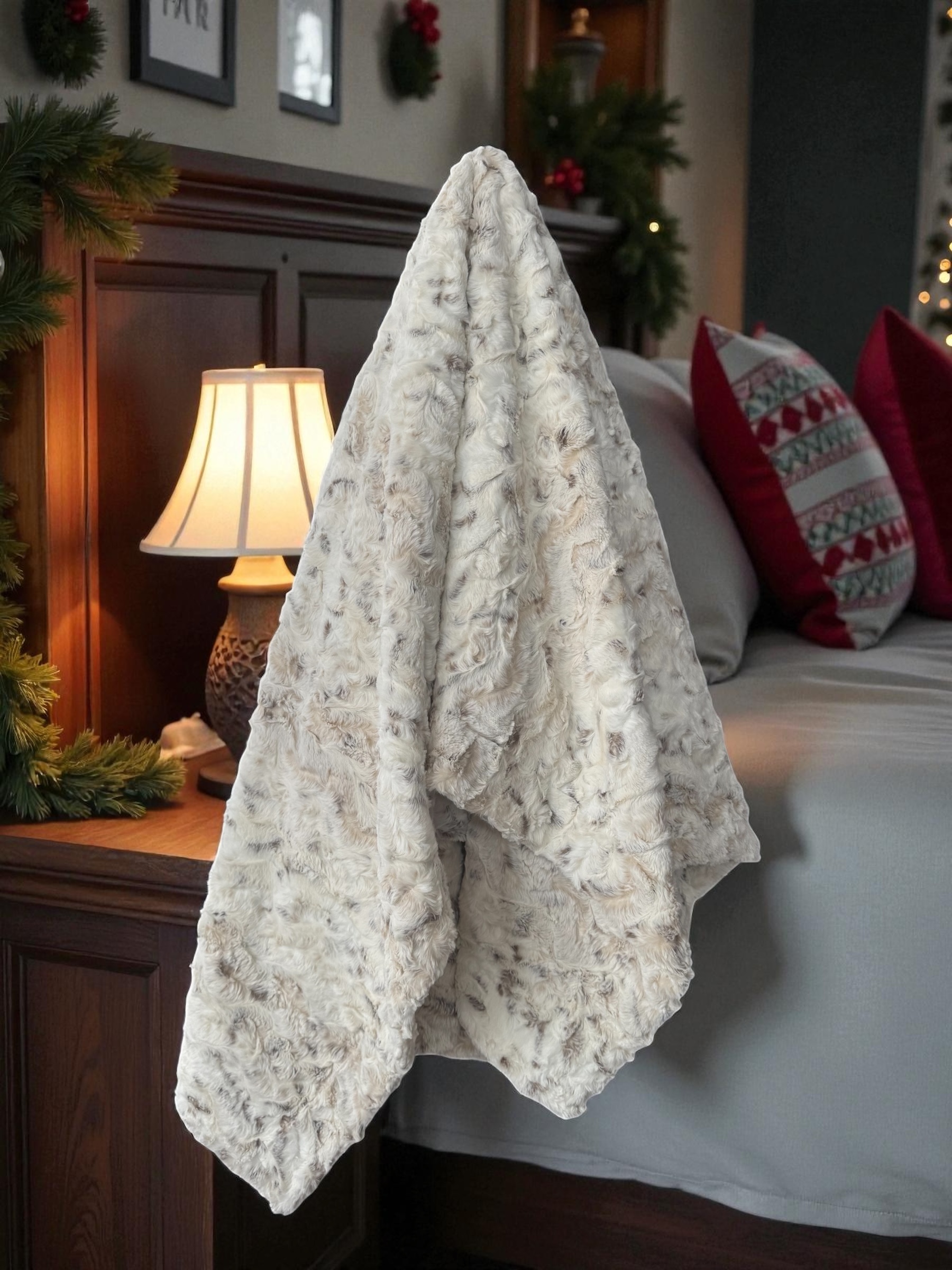 Luxe Snow leopard - Double Minky