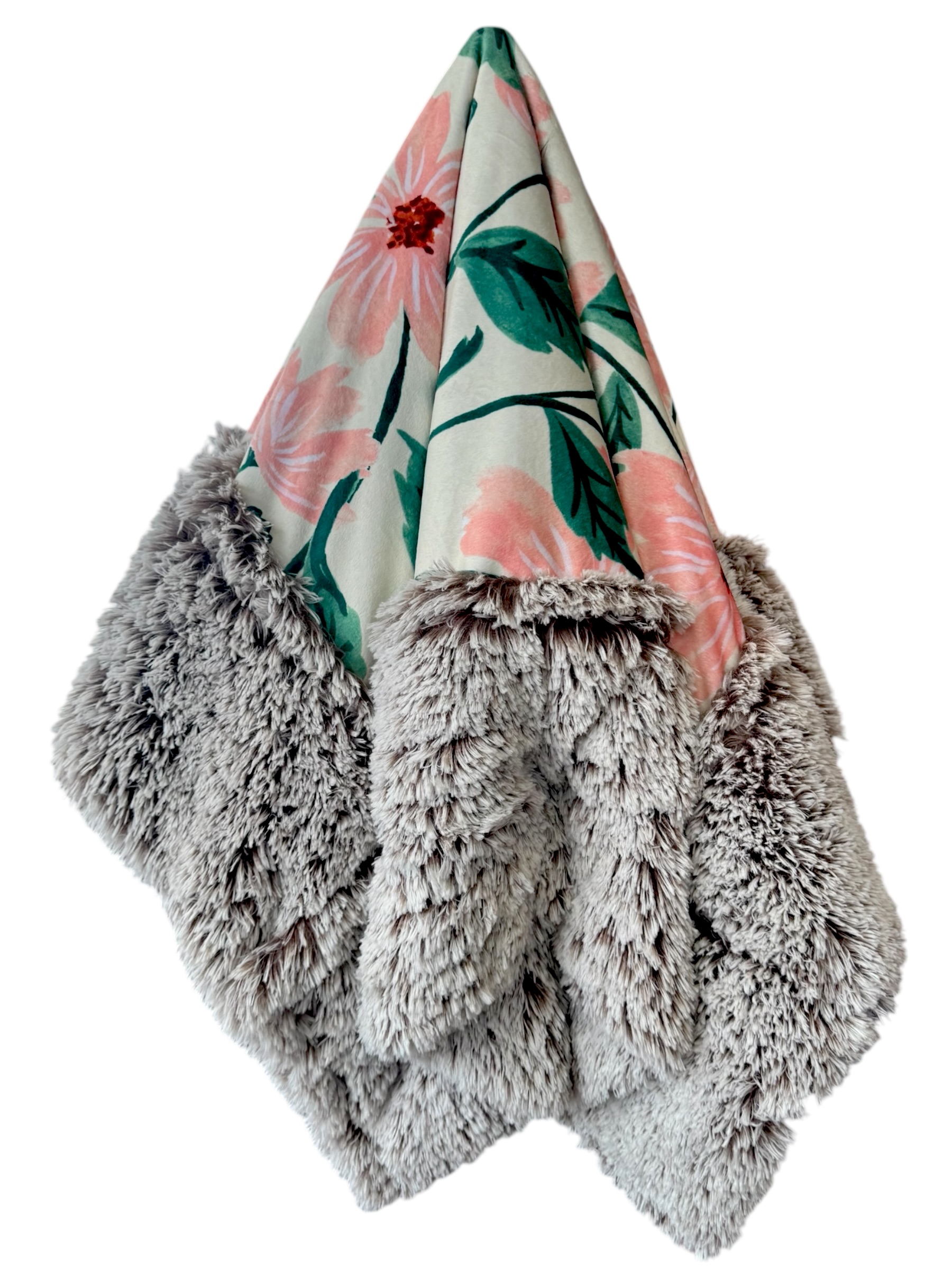 Peach floral -Minky Biggee